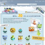 Trente emoticones offert par MSN UK