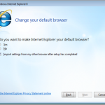 Internet Explorer ne sera pas defini en tant que navigateur par defaut lors d’une installation express